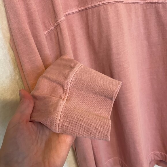 Roots Canada Hoodie Oversized Pullover Sweatshirt Organic Cotton Light Pink - Picture 5 of 11